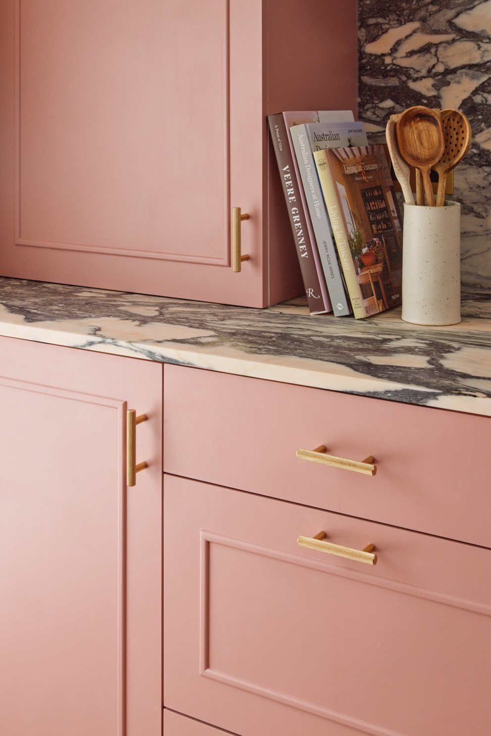 Redcliffe Gardens  | Pink Joinery and Marble Worktop | Interior Designers